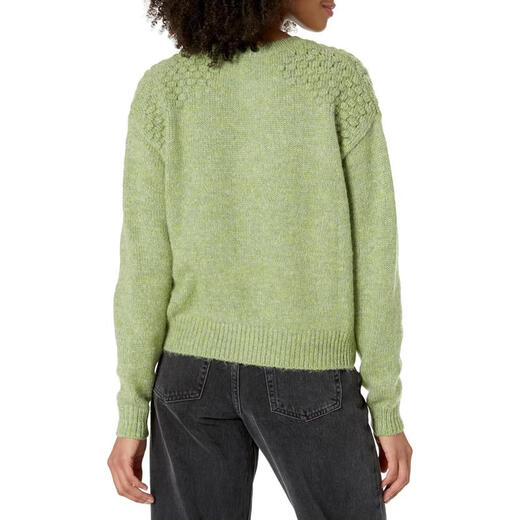 Neuf West Wof's Women's Loose mixte Tricot Trigan Retro Retro Playful épaule Pom Pom Design Pull Initial