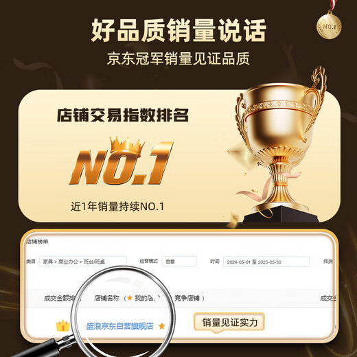 Shenglang boss desk desk leader office workbench supervisor manager desk executive desk 1.6 meters including chair