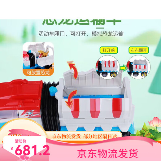 El equipo de Wangwang hizo excelentes contribuciones PAW Patrol Genuine Wangwang Team Electric Dinosaur Rescue Patrol Car transformado Toy Dinosaur Rescue Team de dinosaurio eléctrico de lujo CAR 16794