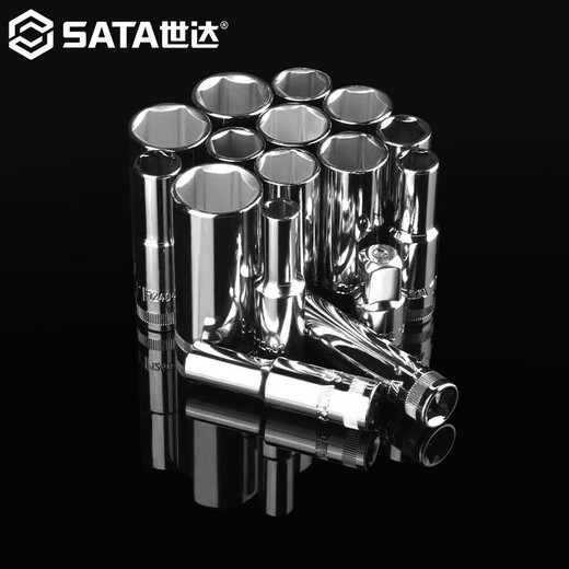 SHIDA 38 Zhongfei Cabeza de manga extendida Juego de llave de trinquete rápida Single 10 Hexagon Repair Auto Repair 12415/22 mm