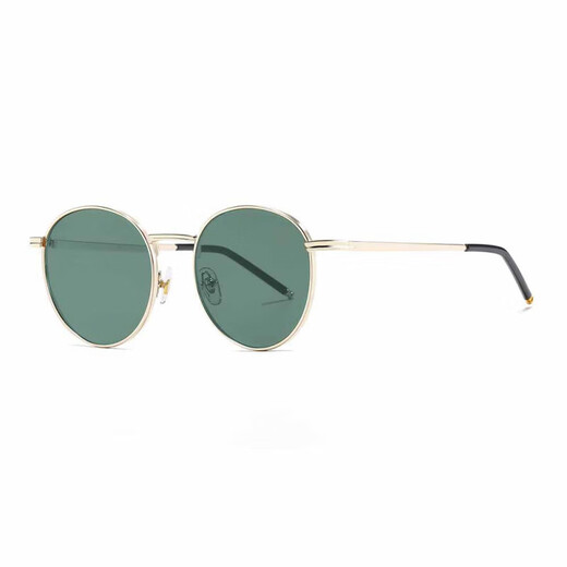 [Same style of Liu Renna] Women's sunglasses 2025 new retro round metal small frame sunscreen sunglasses 826 silver frame gray sheet [glass box + mirror cloth]