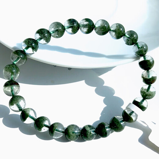 Pulsera de fantasma verde natural de color de ciervo Cornucopia Hombres y mujeres CRISTAL CON BLOJAS SOLITAS 108 Multi-círculo Pulsera de montaña de mil capas 0505 5 mm Green Ghost