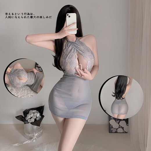 Große sexy Unterwäsche sexy flirtend heißes passionsbett ol sekretär machte spitzen pyjamas grau hippe rock t-Pants 7170 weibliche Polizeiuniform empfohlenes Gewicht 80-95 Jin [Jin gleich 0,5 kg]