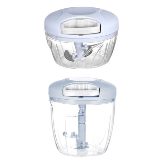 Garlic mashing artifact, garlic puller, garlic masher, small garlic, manual mashing, garlic mortar, minced garlic, upgraded powerful large blue 1000 ml + silicone spoon