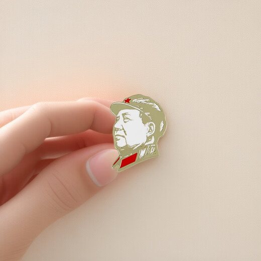 Red Brigade's old capital Chinese great man's head commemorative brooch retro Chairman Mao's badge button-type cultural and creative gifts and clothing accessories for men and women head brooch CZ3010-card head bag