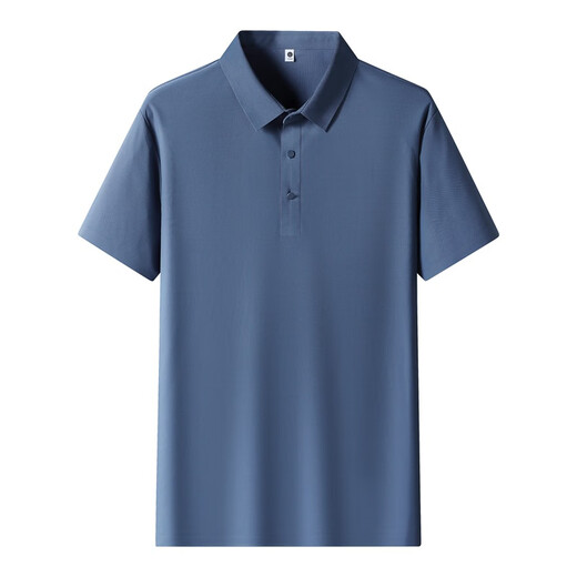 LEE KIDS men's T-shirt summer ice silk POLO shirt collar sports summer lapel short-sleeved men's T-shirt quick-drying polo shirt 12358 black M
