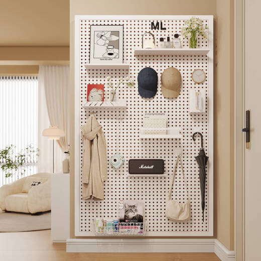 Yonghuan Cave Board Wall Shelf Customized Wall Display Rack Display Rack Wandlager Rack mit Rahmen verdickte 12040 cm-weißes Geschenk
