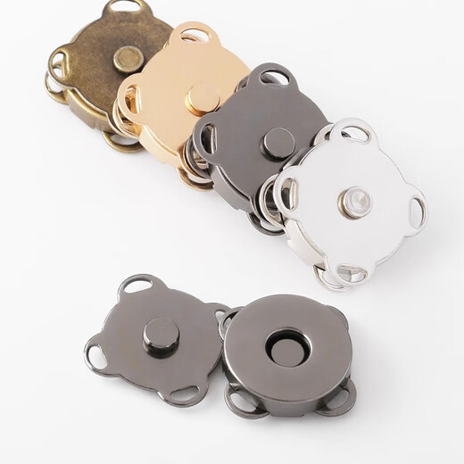 Shantou Lincun plum blossom magnet buckle strong magnetic suction buckle hidden buckle magnetic hand-sewn magnetic buckle invisible suction accessories buckle button head bag accessories plum blossom magnet buckle 14mm 8 pieces