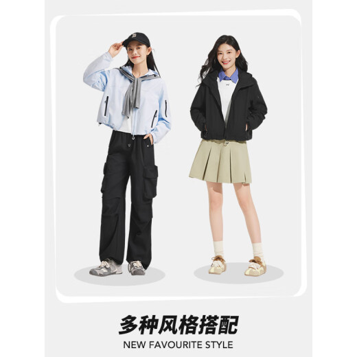 
Hot air 2025 autumn new women's outdoor casual short jacket 28 light blue S