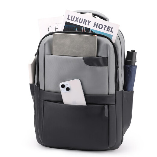 
New business men's large capacity business travel backpack USB socket multi-function computer bag Student backpack Black All size