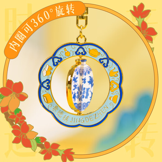 猫的天空之城（MOMISKY）金属旋转钥匙扣创意生日礼物女孩 成都-旋转金属挂件