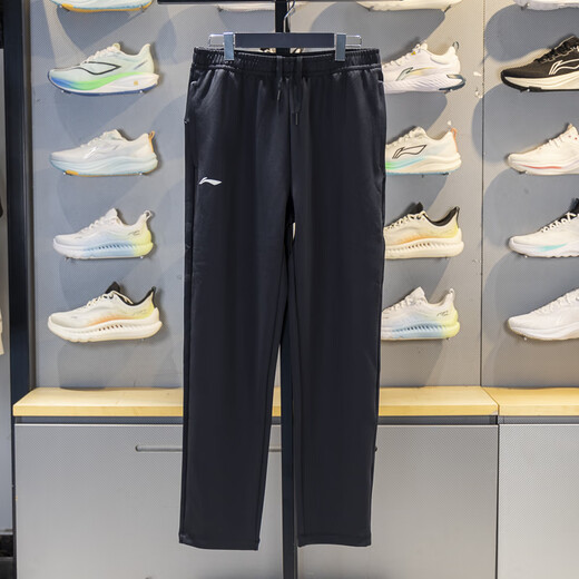 
Li Ning trousers men's 2025 autumn new group buying series sweat-absorbing comfortable straight sports trousers AKLV693 Black AKLV693-1 S