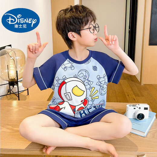 
Disney baby new girls pajamas summer short-sleeved cartoon thin children girl boy cute home suit medium big children YR-short round-6630 color-inserted dormitory 170 10 yards recommended height 105-115CM