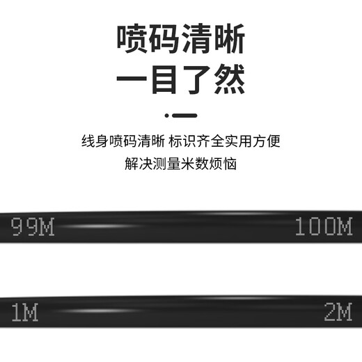 CHNT (CHNT) RVV sheathed wire 15254 power charging pile copper core cable 2 core black 100m_10 square mm