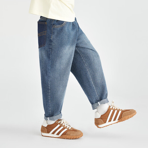 多多家男童牛仔裤2025春秋款童装百搭时尚休闲裤子儿童软糯水洗宽松长裤