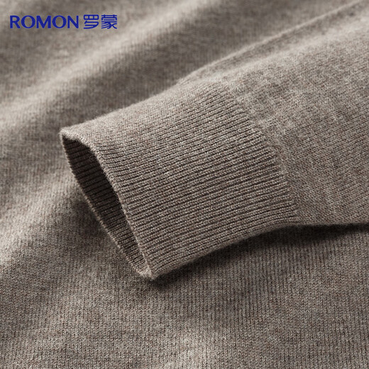 Romon semi-worsted machine washable 100% pure wool sweater half turtleneck zipper bottoming sweater pullover men's clothing
