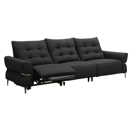 
Lezhibao LAZBOY leather sofa living room new electric function sofa zero wall retro sofa Bach 683 Obsidian black-2.77 meters-large-three-person right electric