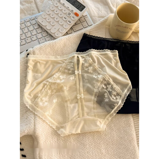 Reine und lustvolle Spitzenunterwäsche für Frauen sexy und spurlose Mädchen 2025 Neue Sommer Dünne asketische Shorts Y3899-Green XL Geeignet für 120-140jin [Jin gleich 0,5 kg]