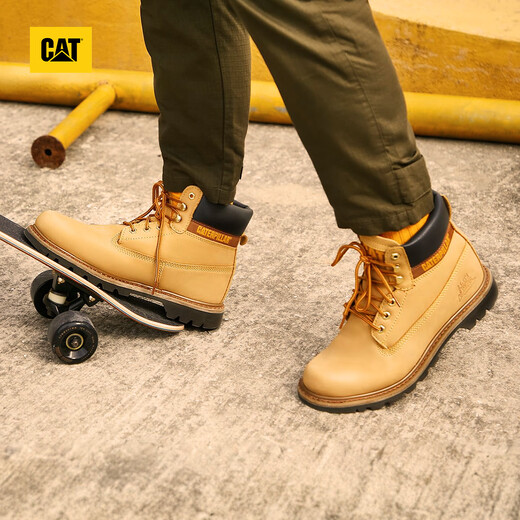 CAT卡特大黄靴马丁靴男靴牛皮面固特异户外工装登山靴P725756O1EDC25 经典款 43
