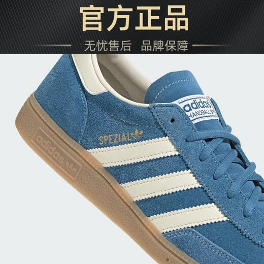 Adidas Handball SPZL Weiß und Blau-Low-Top-Männer- und Frauensport- und Freizeitbrettschuhe Ig6194 Ig6194 Weiß und Blau Echtes Spot 43 Support-Bewertung
