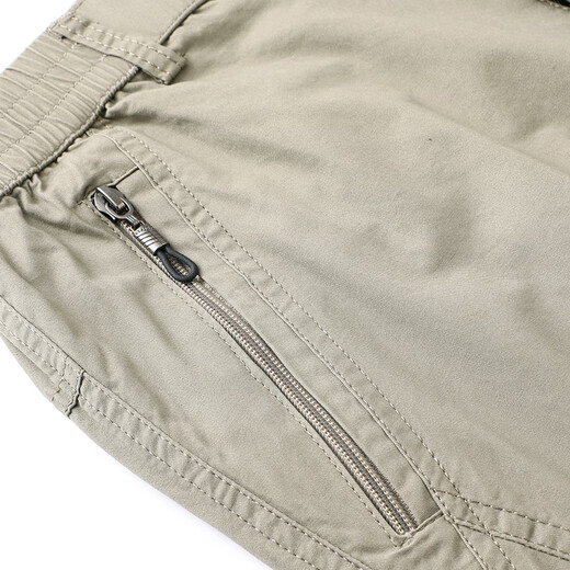 Gy Yager [Baumwolle] Daddy im mittleren Alter Summer Solid Color Shorts 2025 New Herren Straight-Line Casual Hosen Q9871 Bean Green XL 100-125jin [Jin ist 0,5 kg]