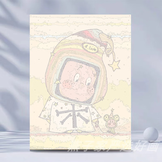 咏幻人数字油画填色心理减压油彩画 YG4882樱桃哭娃都是现货配好颜料画笔 40x50cm（90人的选择，0基础也可画） 实木内框+黑/金/原木色外框默认发黑色有外框更好看