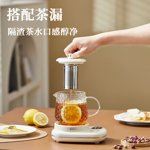 Le Stew mini health kettle for one person in the office, health kettle, stew kettle, all-in-one small fully automatic constant temperature kettle, teapot, scented tea kettle, electric stew cup, full glass, smart model, automatic heat preservation + smart touch 0.8L