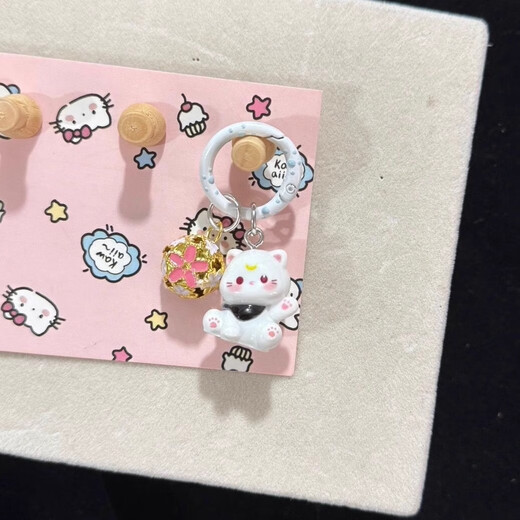 Cat Cartoon Keychain Student School Bag Cute Pendant Girl Bag Accessories Jewelry Girlfriend Gift Cat Cartoon Keychain-Pink-1 pc