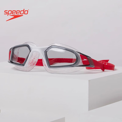 Speedo Racing Swimming Goggles Frameless Large Field of View Unisex HD Anti-Fog Waterproof Adult Couple Swimming Goggles Black/Gold (Coated)