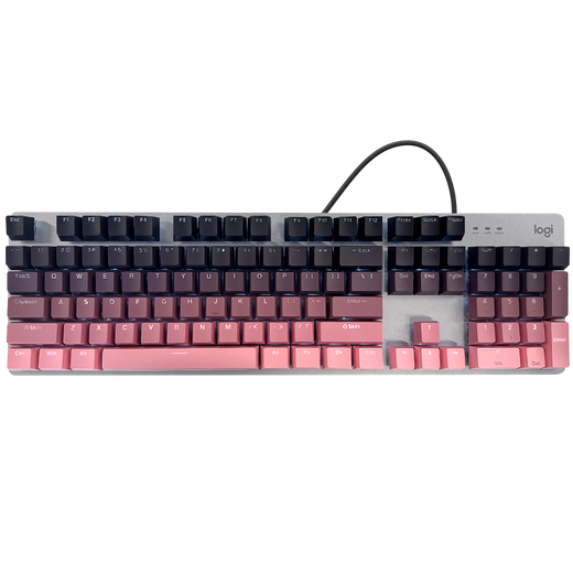 
Logitech K845 mechanical keyboard backlit wired keyboard Game e-sports keyboard Tea green red axis keyboard DIY keycap Office game keyboard and mouse suit Full size 104 keyboard K845-Blackberry positive keycap Red axis