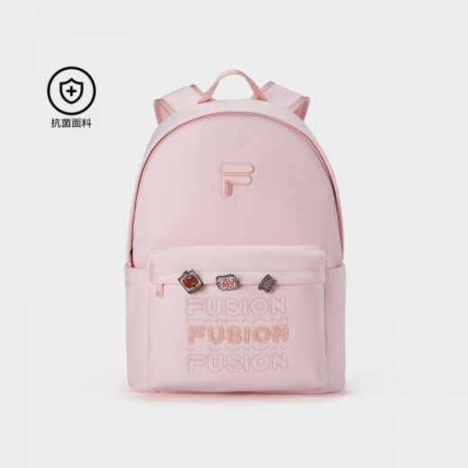 FILA (Fila) couple backpack winter men and women fashion casual backpack computer bag TUF official flagship authentic light brown gray T13U443102FBG 31*15.5*44cm
