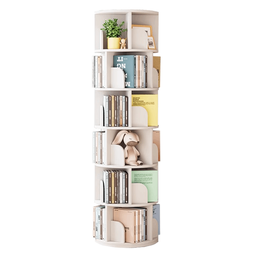 Quanpinwu rotating bookshelf floor-to-ceiling all-in-one wall storage rack simple storage children's living room picture book cabinet