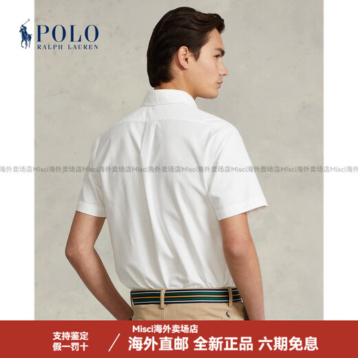 Ralph Lauren Men's Clotic Classic Oxford Camiseta de manga corta RL11969 100-White XS