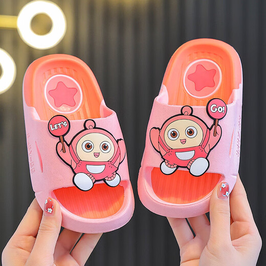 2025 Danzai Party Slippers Children's Slippers Boys Summer New Home Soft Soled Baby Slippers Boys and Girls Light Blue 36 37 Sizes Inner Length 22cm