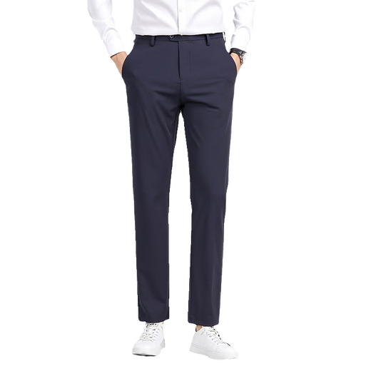 Lilang Herren Casual Hosen Mulberry Silk Sommer Neugeschäftshose Anti-Falten-Hose, ohne lange Hosen Trendy Grey H9896 30 zu bügeln
