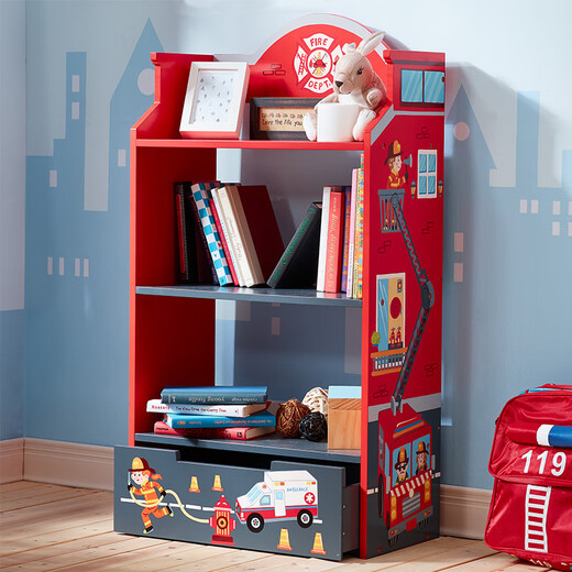 Ouoetyteamson fenduoqi bibliothèque bébé bibliothèque librairie pour enfants toys rangement armoire meubles de maternelle à la jungle rose aventure à 3 étages chaise TD-12799a