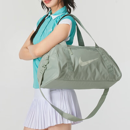 Nike fitness shoulder bag Nike genuine running training crossbody bag men and women sports bag travel bag luggage bag light gray BA6169-07747*24*22 cm official genuine one for one fake one compensation