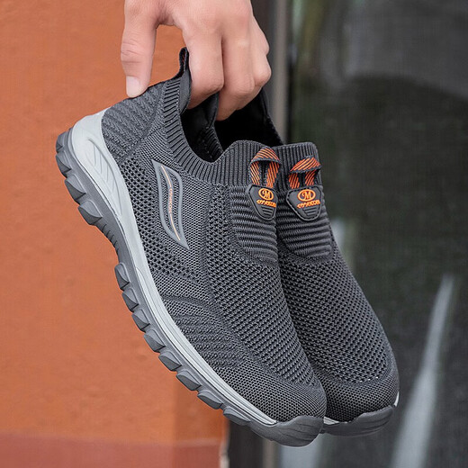 Foot Lijian Master Old Shoes for Women in Summer Breathable One-Picking Mom and Daddy Shoes Anti-Slip Sole Comfortable Middle-aged and Elderly Sports Healthy Black 9928 (Men's Model) 39
