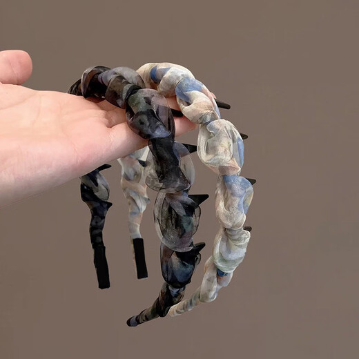 Jiaoxuefei sweet wavy high headbands 2 pack hair accessories face wash hair headband with teeth anti-slip women's new style