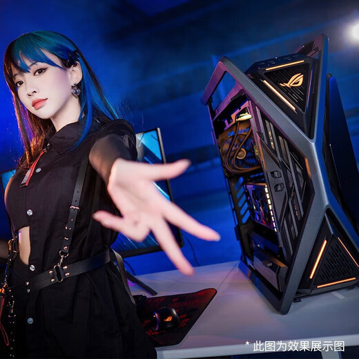 ASUS ROG family bucket 9800X3D/RTX5080 Night God host RTX5070Ti Raptor graphics card Genesis God desktop assembly thousand frames e-sports game AI rendering DIY assembly machine with three 9800X3D+RTX5070Ti Raptor