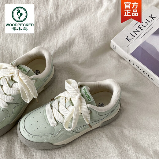 Specht Nischendesign Mint Green Board Schuhe für Frauen 2025 Neues Frühling Vielseitig dick-Soled Deutsch Schuhe Casual Sports Schuhe Mint Green 35