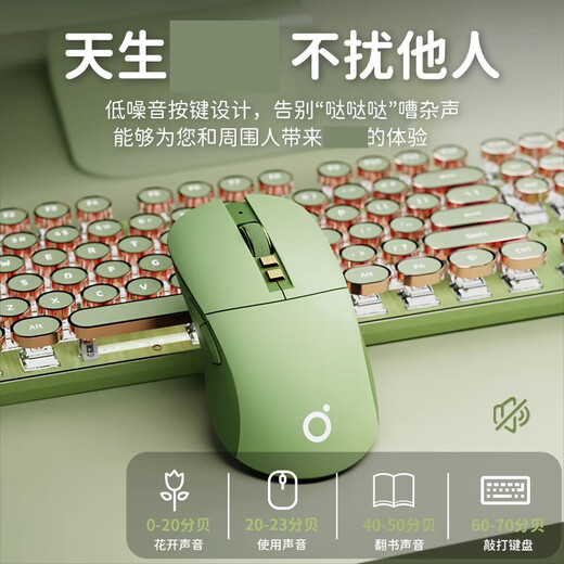Forerunner (EWEADN) G309 wireless mouse Bluetooth three-mode game e-sports high-looking girls office light tone desktop computer notebook tablet mobile phone rechargeable wired chicken peripherals special milk tea color 2.4G wireless + Bluetooth + wired three-mode version light tone button