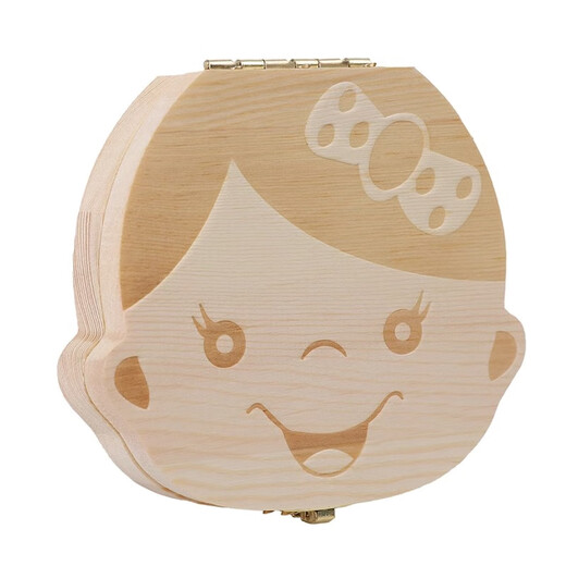 
Children's baby teeth box teeth collection and storage box teeth replacement to commemorate boys and girls baby clothes teething Special price wood color baby boy