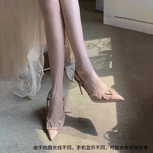 
Feiyao 6cm nude high-heeled sandals for women, summer wedding shoes, versatile skirt, high-end and atmospheric 37 high-heeled sandals-nude 6cm