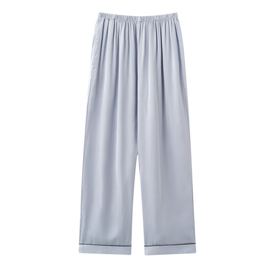 
Langsha ice silk pajama pants men's summer thin trousers large size loose air conditioning pants home mosquito-proof pants silky home pants 42MK15904 L