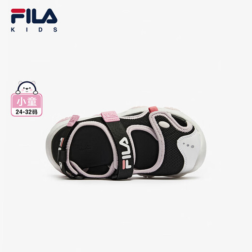 Fila Fila children's shoes children's sandals 2025 summer new river tracing shoes for boys and girls outdoor shoes trendy black/female pink-BP 31