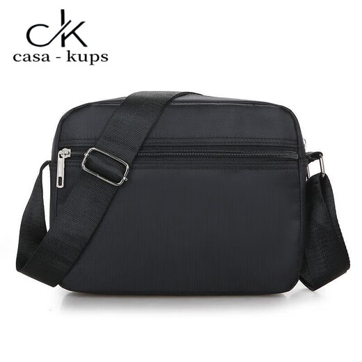 casa-kupsCK单肩包休闲斜挎包男包防水挎包做生意收钱包多层韩版男士挎包 六代+六拉链688深棕