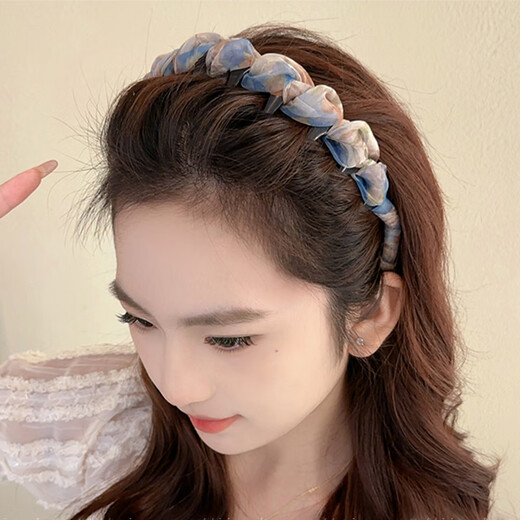 Jiaoxuefei sweet wavy high headbands 2 pack hair accessories face wash hair headband with teeth anti-slip women's new style