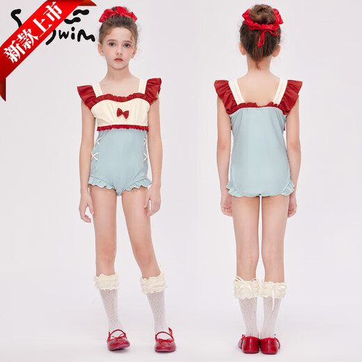 Zailu children's swimsuit women's quick-drying sunscreen one-piece swimsuit 2025 new children's high-end foreign bubble hot spring vacation M100c