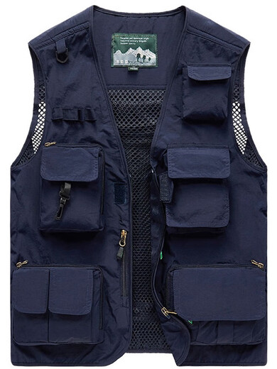 
JP Spring, summer and autumn thin men's vest multi-pocket quick-drying mountaineering photography jacket 9898 9898 gray 5XL (suitable for 200Jin [Jin equals 0.5 kg]-215Jin [Jin equals 0.5 kg]) Uni-size
